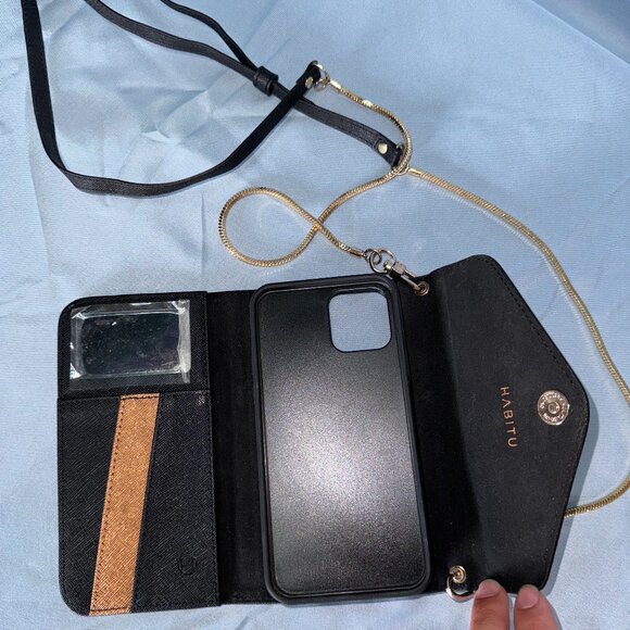 HABITU PHONE PURSE WITHN CARD POCKETS & 2 PHONE CASES - IPHONE 12PRO - Picture 2 of 4